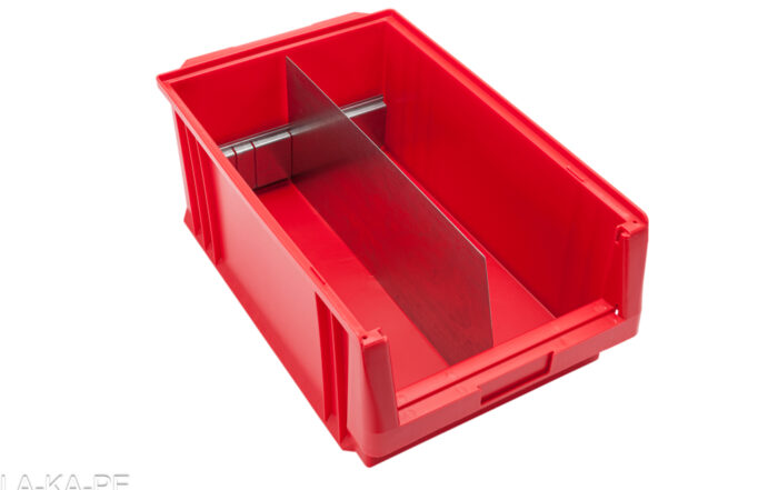 LA-KA-PE Sichtlagerkasten PLK 2 Rot - 330x213x150 Mm Organisationskasten Aus Polypropylen